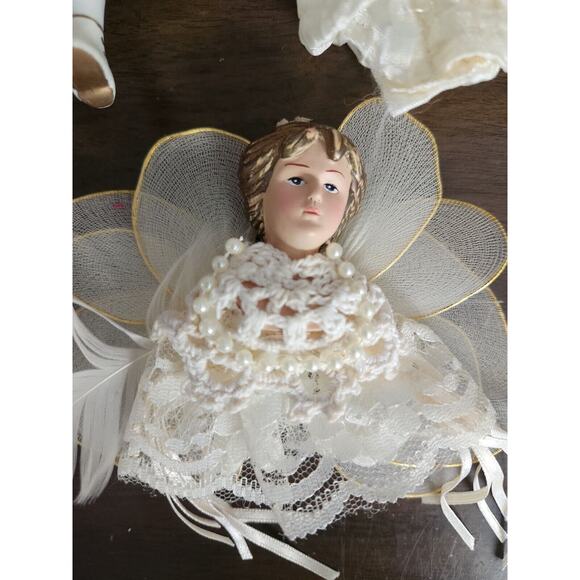 KSA Collectables Vtg Kurt Adler Jocelyn Mostrom Porcelain Doll Ornament Lot Of 5 - Picture 5 of 11